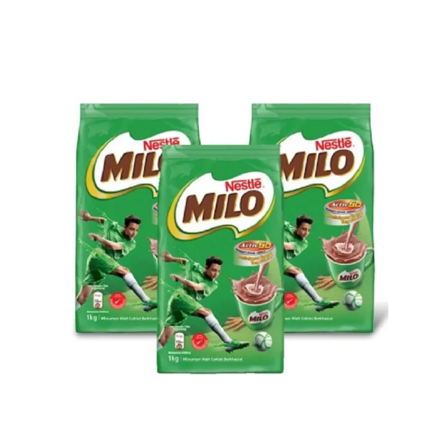 MILO 美祿 巧克力飲品補充包1kg x3包組