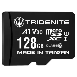 【TRIDENITE】MicroSDXC 128GB A1 V30 UHS-I U3 4K 攝影記憶卡-附轉卡(日本原廠直營)