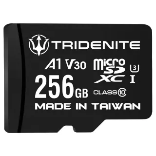 【TRIDENITE】MicroSDXC 256GB A1 V30 UHS-I U3 4K 攝影記憶卡-附轉卡(日本原廠直營)