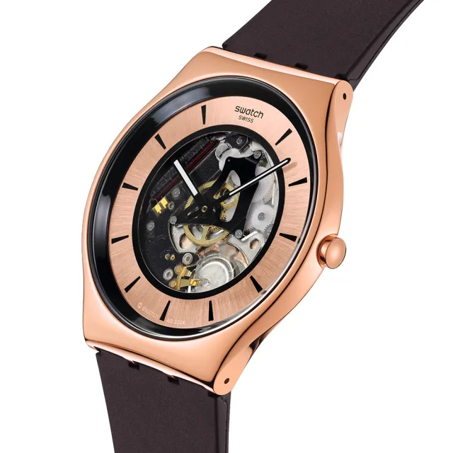 【SWATCH】COPPER FLAME 超薄金屬手錶/男錶/女錶/瑞士製造 SS07G107(42mm)