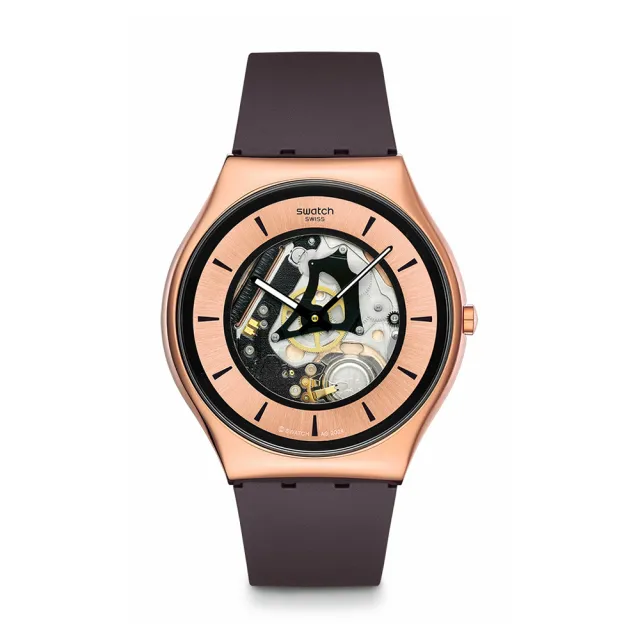 【SWATCH】COPPER FLAME 超薄金屬手錶/男錶/女錶/瑞士製造 SS07G107(42mm)