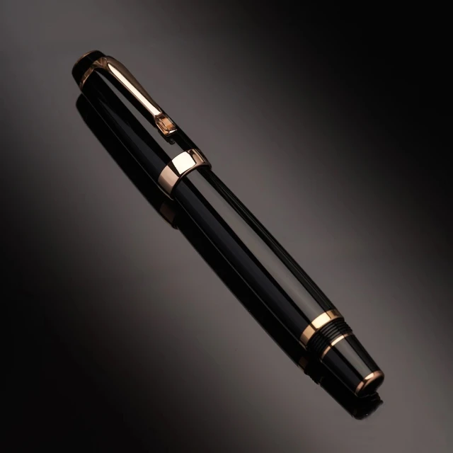 MONTBLANC 萬寶龍 波西米亞 淺棕寶石玫瑰金夾鋼珠筆(黑色)