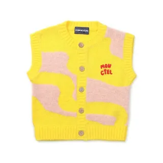 【DENIM IN THE BOX】童裝-SCENERY開襟背心(黃色)