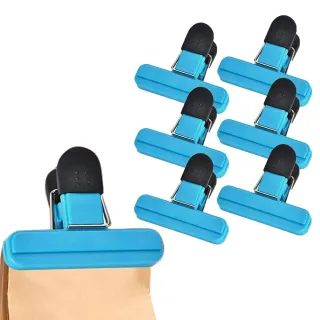 【AHOYE】食物袋子封口夾 小-6入(密封夾 保鮮夾 零食夾 食物密封夾)