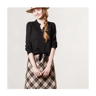 【Kinloch Anderson】立領半開襟雪紡剪接連身裙 金安德森女裝(KA0775705)