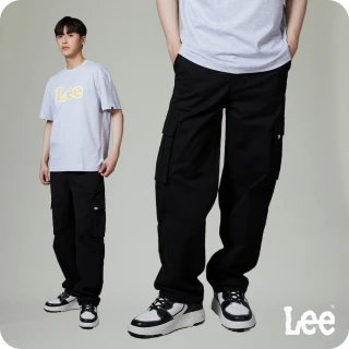 【Lee 官方旗艦】男裝 休閒褲 / 多口袋 拉鍊 氣質黑(LB420008K11)