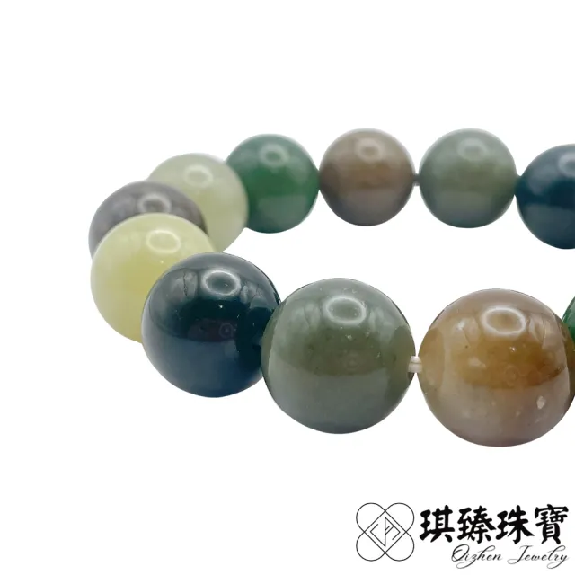 【琪臻珠寶】天然和田玉多寶圓珠手珠手串(15mm圓珠_和闐玉_多寶手串_隨機出貨_618狂歡節_限時搶購)
