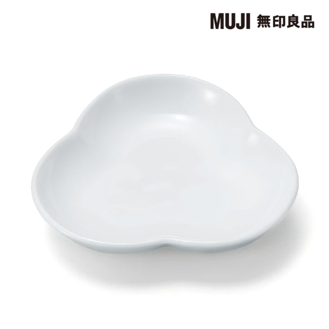 MUJI 無印良品 波佐見燒小盤/緣起系列/松/白約8.5×8.5×高1.8cm