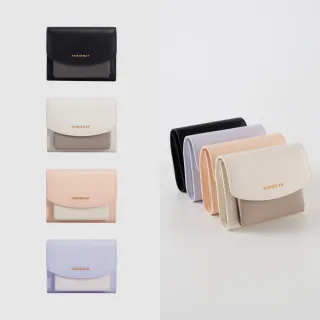 【ROBINMAY】夏洛特真皮短夾(壓扣封口/多色任選)