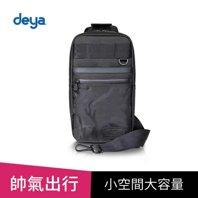 deya 雙11限定 新品 cross 直式抗菌斜肩包-黑迷彩