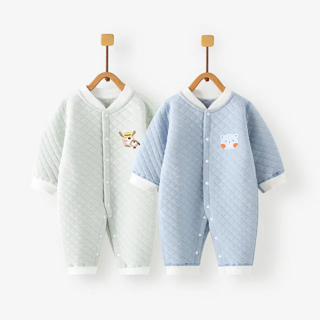 【BRIGA jhsshy020】BRIGA jhsshy020秋冬夾棉加厚純棉保暖衣服新生兒冬季哈衣無骨寶寶爬服(jhsshy020)
