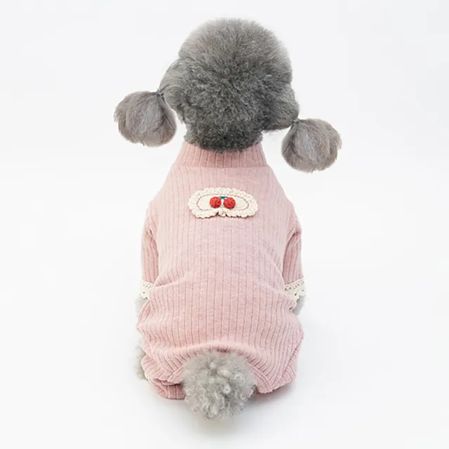 【pettrip】仿毛粗條四腳衣(秋冬款寵物服飾 貓狗衣服 柔軟舒適)