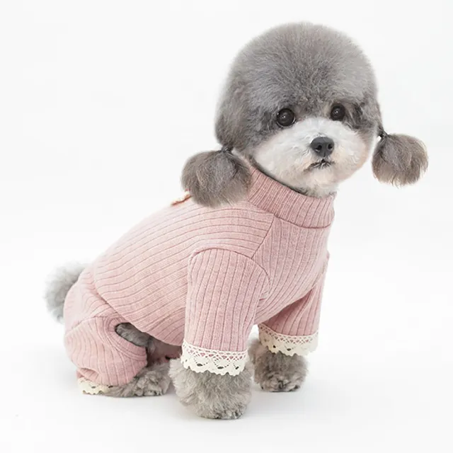 【pettrip】仿毛粗條四腳衣(秋冬款寵物服飾 貓狗衣服 柔軟舒適)