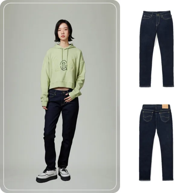 【Lee】女裝 牛仔褲 / 401 中腰標準小直筒 九分褲 清水洗(LB417058898)