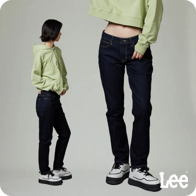 【Lee】女裝 牛仔褲 / 401 中腰標準小直筒 九分褲 清水洗(LB417058898)