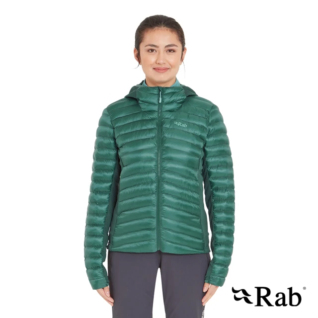 RAB Cirrus Flex Hoody Wmns 輕量防風連帽化纖外套 女款 尤加利綠/板岩綠 #QIP32