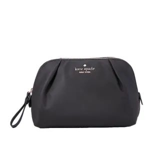 【KATE SPADE】Chelsea 尼龍ㄇ字拉鍊化妝包(黑色)