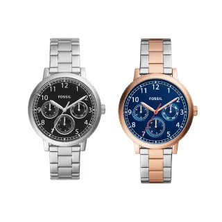 【FOSSIL 官方旗艦館】Airlift系列 三眼計時簡約指針手錶 不鏽鋼鍊帶42MM【618 限定價】(2色可選)