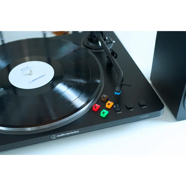 【audio-technica 鐵三角】AT-LP70X BG 黑灰色(全自動 皮帶驅動式 黑膠唱盤機)