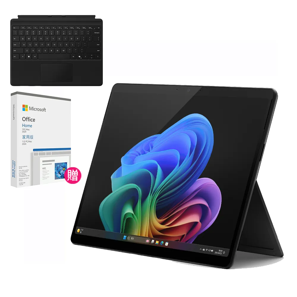 【Microsoft 微軟】CoPilot鍵盤蓋+2024組★Surface Pro-第11版13吋輕薄觸控筆電石墨黑X Elite/16G/1TB/W11