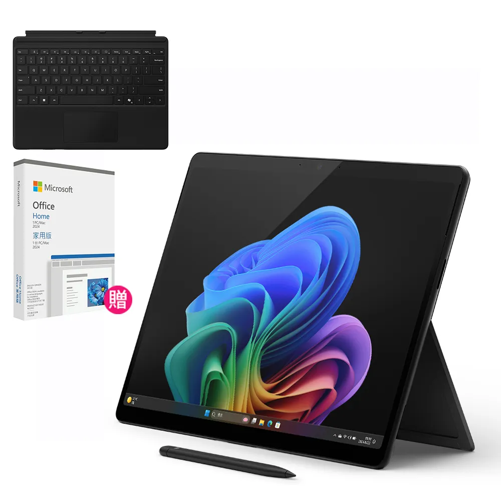 【Microsoft 微軟】CoPilot鍵盤蓋+筆+2024★Surface Pro-第11版13吋輕薄觸控筆電石墨黑X Elite/16G/1TB/W11