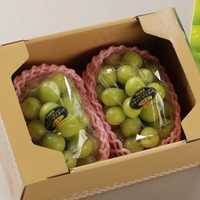 【RealShop】日本晴王岡山麝香葡萄 1.1kg±10%x1盒(一盒共2串 真食材本舖 中秋禮盒)