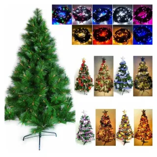 【摩達客】台灣製-7尺/7呎-210cm特級綠松針葉聖誕樹(含飾品組/含100燈LED燈2串/附跳機控制器/本島免運)