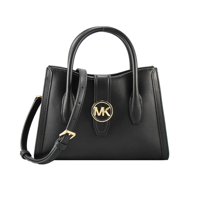 Michael Kors GABBY專櫃優雅皮革手提/斜背/肩背包(黑金)