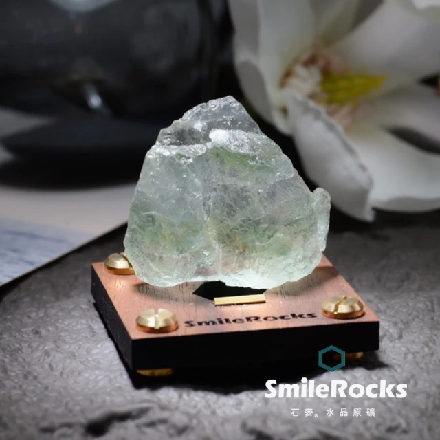 SmileRocks 石麥 石麥水晶原礦 綠螢石原礦No.6224311930(SmilePad 6X6底板)