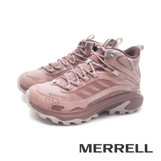 MERRELL 女 MOAB SPEED 2 MID GORE-TEX 防水中筒登山健行鞋 女鞋(藕粉色)