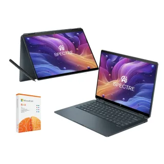 【HP 惠普】微軟365一年組★14吋 Ultra 7-155H 翻轉觸控EVO筆電(Spectre x360 14-eu0023TU/32G/1TB/W11P)