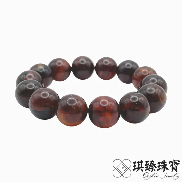【琪臻珠寶】天然琥珀蜜蠟血珀棕珀手珠手串(13mm圓珠_原礦血珀棕珀_有天然礦缺_雙十獻禮)