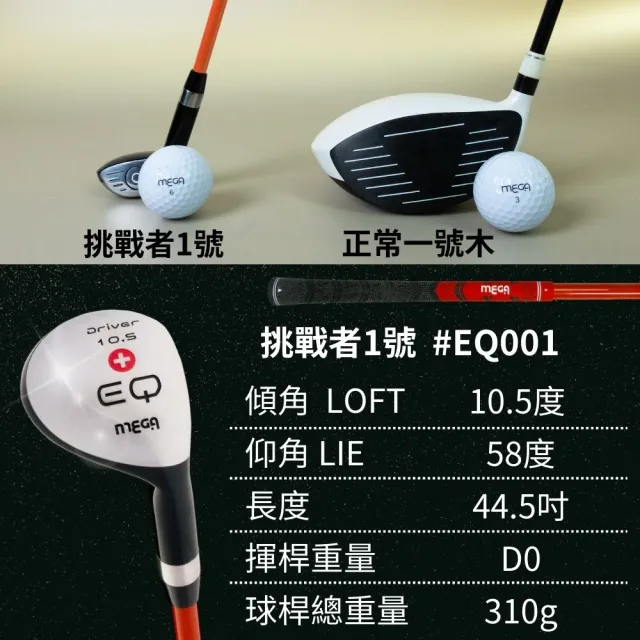 【MEGA GOLF】EQ001 挑戰者1號 練習桿(一號木練習桿 高爾夫練習桿 練習球桿)