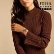 【FOSSIL 官方旗艦館】Carlie系列 優雅羅馬時刻手錶手鍊套組 不鏽鋼鍊帶 28MM(2色可選)
