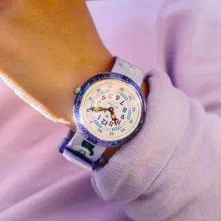 【Flik Flak】兒童錶 CHASING CLOUDS 兒童手錶 兒童禮物 瑞士錶 編織錶帶(31.85mm)