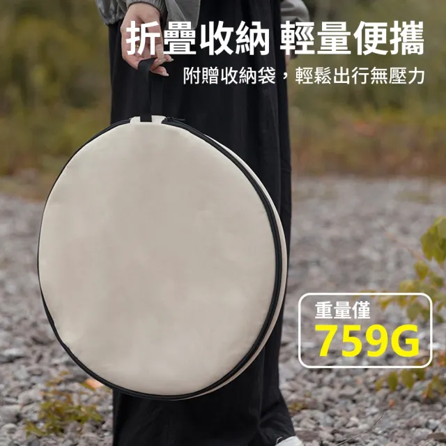 【Mountainhiker 山之客】山之客 露營摺疊伸縮圓桌 小邊桌(兩段式椅腳高度 贈原廠收納袋)