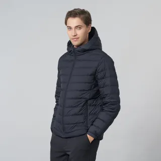 【pierre cardin 皮爾卡登】商務休閒 男款 都會休閒連帽羽絨夾克外套-深藍色(5245761-38)