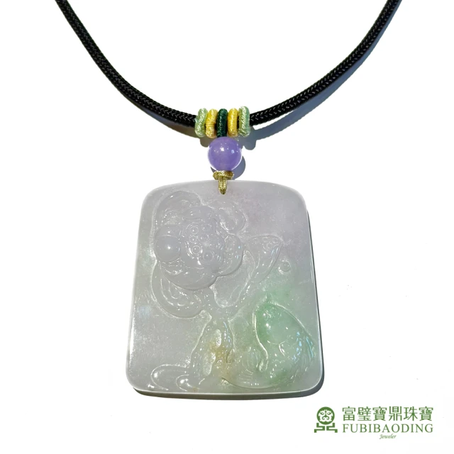 Fubibaoding jeweler 富璧寶鼎珠寶 春帶彩翡翠蓮花池塘趣墜(天然A貨 冰糯種翡翠 送禮 無事牌)