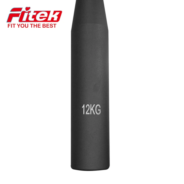 Fitek 12公斤棒鈴 12KG鋼製棒鈴 手柄有壓花防滑(健身棒錘 棒鎚 伊朗棒 錘鈴 強化核心訓練)