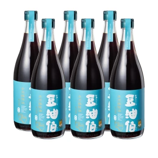 【豆油伯】金美滿無添加糖醬油增量升級版超值組(金美滿680mlx6瓶)