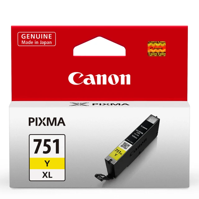 Canon CLI-751XL-Y 原廠黃色高容量XL墨水匣(適用：MG5470、MG5570、MG5670、MG6370、MG7570、MG7170)