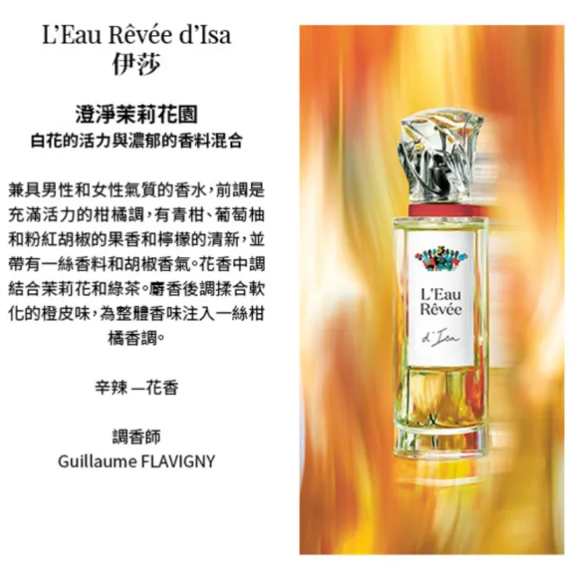 【Sisley 希思黎】官方直營 夢之境 Isa伊莎香水50ml(茉莉花香/柑橘調)