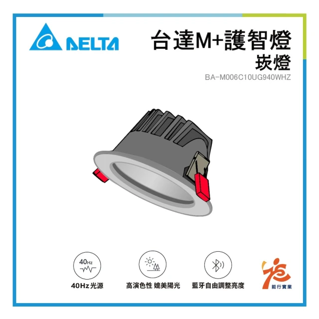 台達電子 台達M+護智燈-崁燈(40Hz、台達M+不閃爍專利、延緩腦部退化)