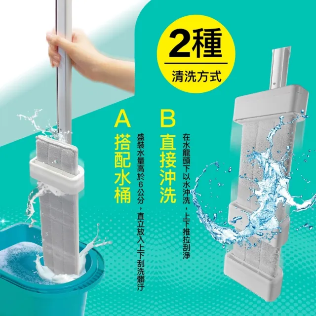 【妙潔】大魔淨免手洗刮淨平拖替換布(1片替換布)