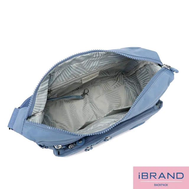 【iBrand】雙11 輕盈防潑水多收納多口袋斜側背包(防水包 多色任選)