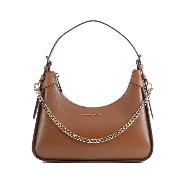 【Michael Kors】Wilma系列焦糖色金色鍊條氣質側肩包/中(35H3G3WL8L-LUGGAGE)