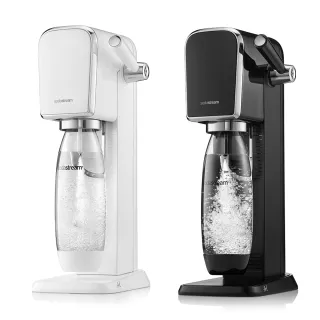 【Sodastream】拉桿式自動扣瓶氣泡水機(白/黑)