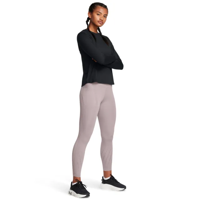 【UNDER ARMOUR】UA 女 Launch Elite涼感系列 緊身九分褲_1383367-015(灰紫色)