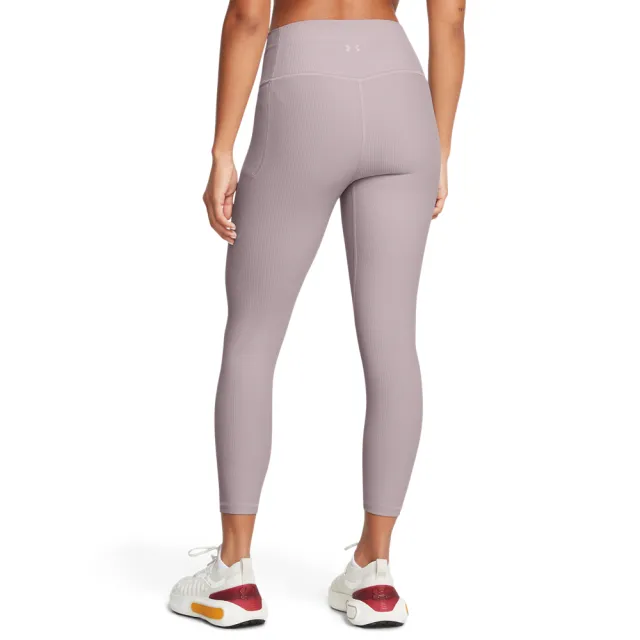 【UNDER ARMOUR】UA 女 Meridian 羅紋緊身九分褲_1386467-015(灰紫色)