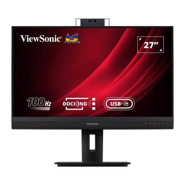 【ViewSonic 優派】VG2757V-2K 27型 2K 100Hz 視訊會議螢幕(/內建麥克風/內建喇叭/內建網路攝影機)